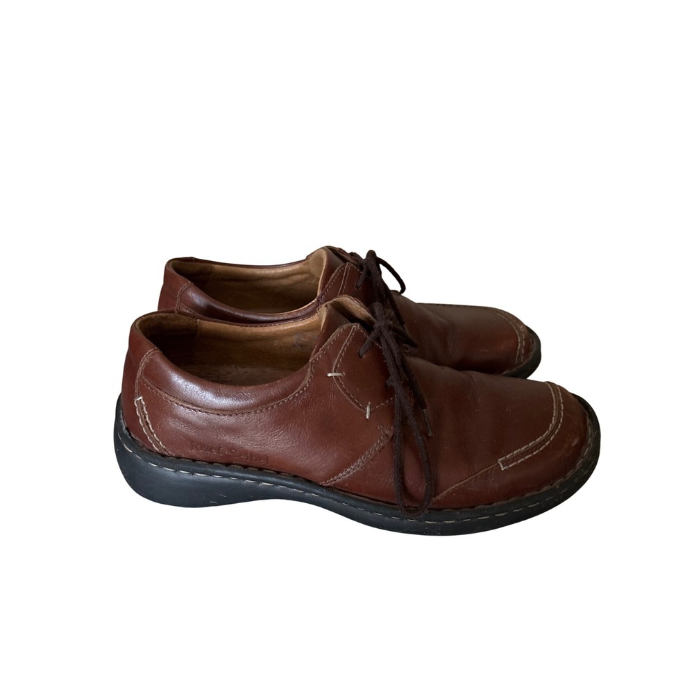 Josef‎ Seibel Brown Leather Lace Up Comfort Shoes Women Size 5-5.5 Career Office